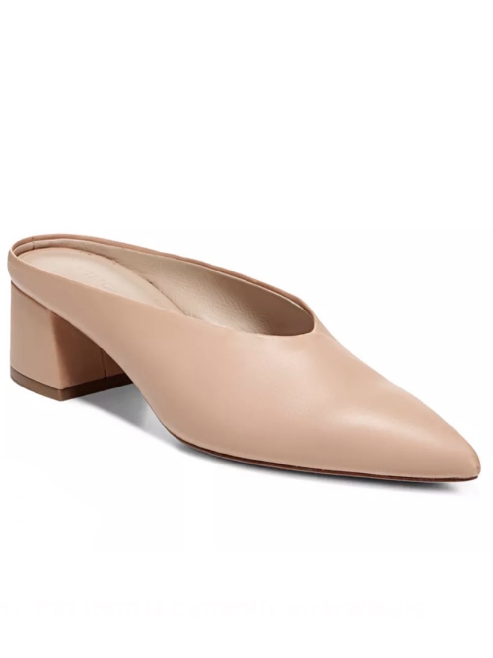 Vince Ralston Leather Pointy Toe Mule in Nude Size 9.0 - Picture 2 of 16